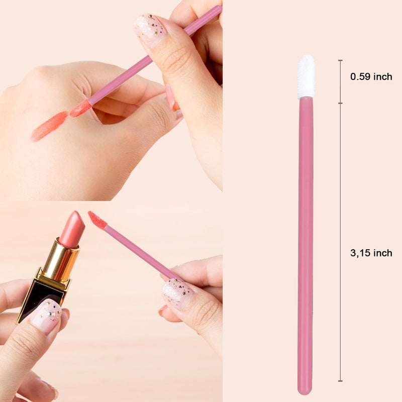 ELESDA 100PCS Lip Applicators Disposable, Lips Wands Lip Brush Applicator Lipstick Brush Lip Gloss Applicator Mascara Brush Makeup Tool - Image 5